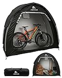 Abahub Portable Bike Storage Shed Tent, Outdoor Silver-Coated Bicycle Shelter with Rain Cover, PU4000 Waterproof 210D Oxford Fabric