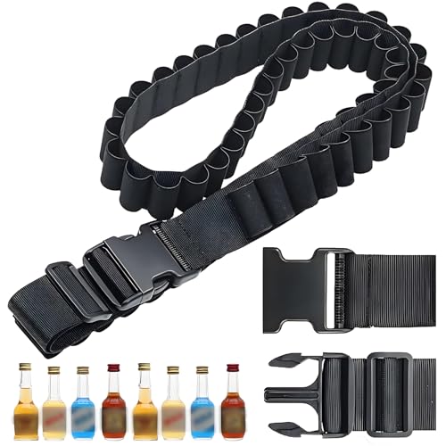 Begonia Jäger-meister St Berentzen Gürtel 27 Slots 130cm Verstellbar Klopfer Gürtel Junggesellenabschied Männer Geschenke Mini Underberg Sauf Gadget Zapfanlage Fasching Karneval Party Schnapsgürtel