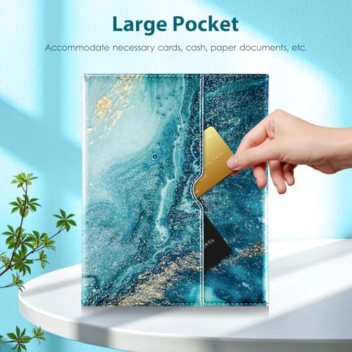 Image of DTTO for iPad 11th (A16) / 10th Generation Case with Keyboard (2025 /2022), 7 Colors Backlit Wireless Detachable Keyboard Leather Folio Cover with Pencil Holder & Pocket, Sandy Wave
