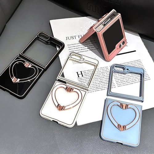 Couverture mignonne cœur blanc Samsung Galaxy Z Flip 5 4 3 cadeau idéal - 3
