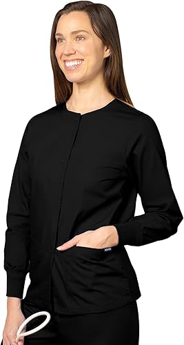 Vista 3 de Adar Universal Scrubs for Women - Round Neck Warm-Up Scrub Jacket