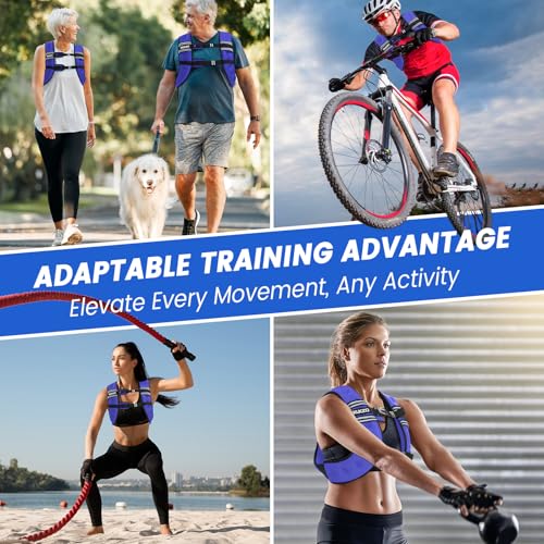 Image of Weighted Vest Woman 6 /8 /12 /16 /20 /25 /30lb Weight Vest for Women Men Body Weight Vests for Walking Strength Training Running Workout Jogging Fitness