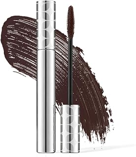 Growth Serum Mascara for Older Women 60 Plus, Waterproof Fiber Mascara for Volume and Length, 3D Curling Eyelash Long-lasting, Washable, Smudge-Proof & No Flaking (Brown)