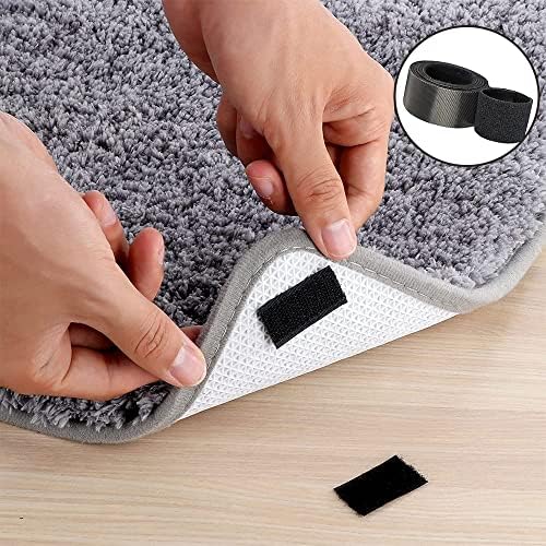 10M Self Adhesive Non-Slip Cushion, Self Adhesive Sticky Tape, Black Stick Tape Roll, Versatile Hook and Loop Tape for Home, Office, School and Workshop Use(Black, 20MM)