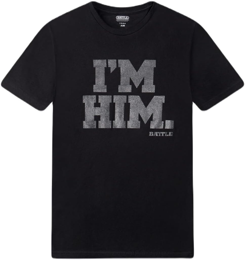 Battle Sports I'm HIM T-Shirt, 100% Cotton, Classic Fit for Adults & Kids