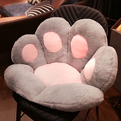 id cafe Cute cat paw cushion cat paw shape lazy susan bear paw chair cushion suitable for restaurant office chair children's room interesting children's gift ()