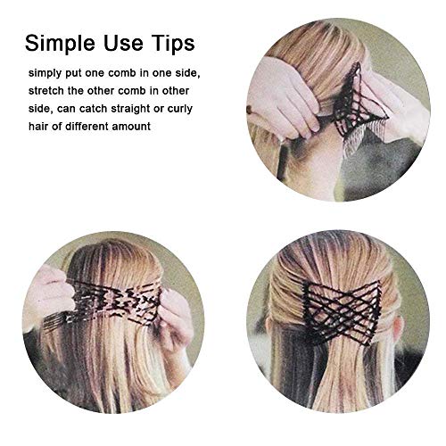 Image of Stretchy Hair Combs Clip Beaded Hair Clips For Women And Girls Multi Color Pack Of 1 (M1)