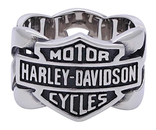 Harley-Davidson Men s Bar & Shield Stainless Steel Chain H-D Ring HSR0029 (12)