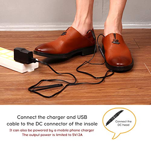 Palmilhas de aquecimento elétrico, Andoer Palmilhas de aquecimento elétricas USB portáteis aquecedor