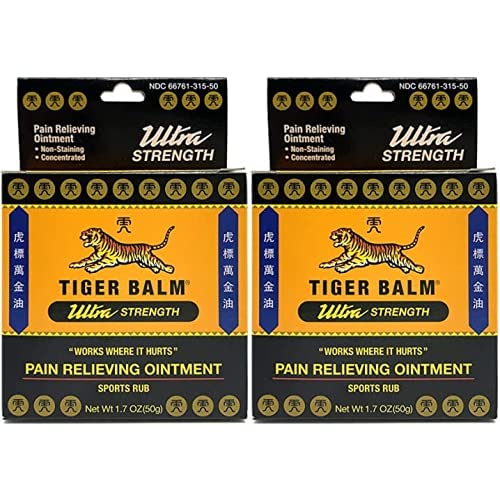 Tiger Balm Pain Relieving Ointment, Sports Ultra, 50G Â€“ Professional Size Â€“ Sports Rub Ultra Strength Â€“ Knee Inflammation Relief Â€“ Relief For Hand Arthritis Â Ultra (Pack Of 2) #TOP17