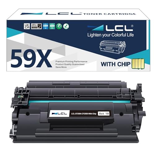 LCL Compatible Cartucho de Tóner 59A 59X CF259A CF259X (con Chip Negro) Reemplazo para HP LaserJet Pro M404 M404dw M404dn M404n M428 M428dw M428fdw M428fdn Pro M304 M428M Enterprise M406 M406dn M430