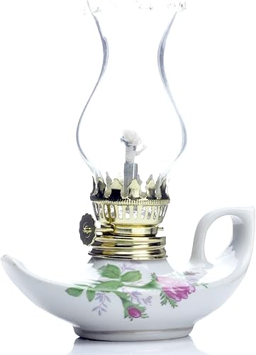 Miniatura 6 de Lámpara de porcelana y vidrio de queroseno lámpara de aceite de mesa