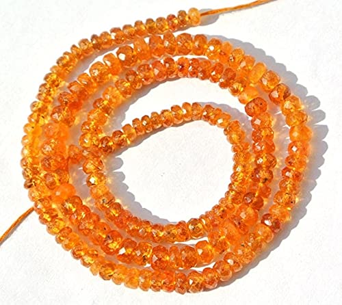 Grenat mandarin naturel perles facettées pour illuminer vos bijoux d'été faits main