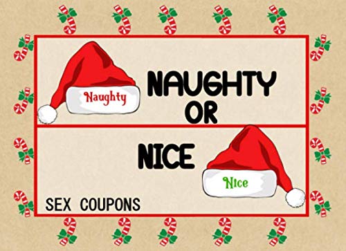 Naughty or Nice - Sex Coupons: Gift for him, Husband, Boyfriend, Fiance, Gift for her, Wife, Girlfriend, Birthday, Anniversary (Funny & Cute Love Vouchers _Secret Santa)