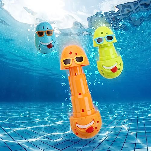 Image of Diving Pool Toys for Kids, Fun Swimming Pool Games, Water Toys for Boys /Girls Dive Eggs Sticks 3PCS