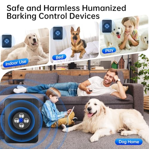 Antibell für Hunde,3 Ebenen Ultraschall Anti Bell Gerät,33Ft Anti-Bell-gerät,Auto-Anti Bell Gerät Hunde,100% Sicher und effektiv Sicher Hundebellen Stoppen,Ultraschall-Anti-Bellgerät Hundebellen