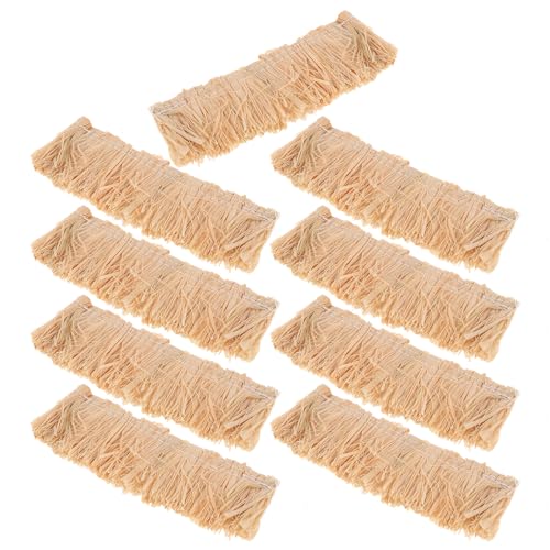 UKCOCO Realistisches Kleiner Strohdach 9 Stück Simuliertes Stroh...