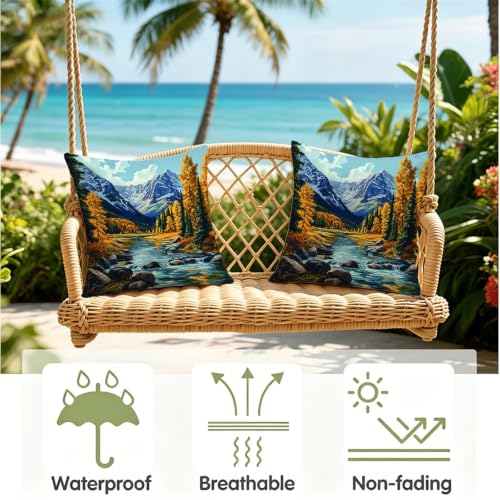 Housse de Coussin Velours de Qualité Supérieure Forêt - 4