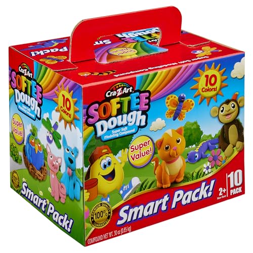Cra-Z-Art Softee Dough Bulk 10 Pack of Modeling Compound Super Pack of Softee Dough Ages 2 and Up
