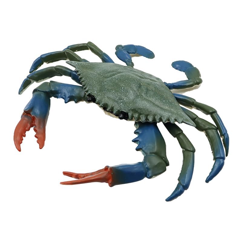 Namvo Crab Figures Sea Life Animals Figurines Realistic Sea Creature Model Role Play, Blue