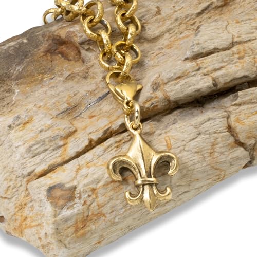 Generic Gold Fleur De Lis Clip-On Charm, 24K Gold Plated Accessory For Bags And Jewelry, Sophisticated Vintage-Style Charm thumb #2