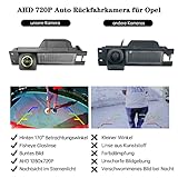 GREENAUTO Rückfahrkamera für Opel Astra H/Opel Zafira B/Corsa D/Vectra C/Insignia,170 Grad...