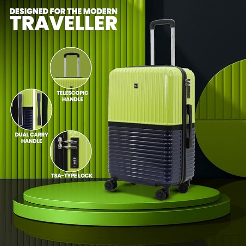 Image of Istanbul Polycarbonate Trolley Bag | Lightweight | Hard Shell | Lightweight Hard Shell Luggage, 8 Spinner Wheels, TSA-Type Lock, Dual-Tone Design