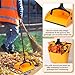 Maxcheck 12 Pcs 37 Inch Lobby Dust Pan Bulk Upright Lobby Dust Pan Plastic Commercial Dustpan with Long Handle Upright Standing Dustpan Heavy Duty for Office Home Indoor Outdoor Use (Yellow)