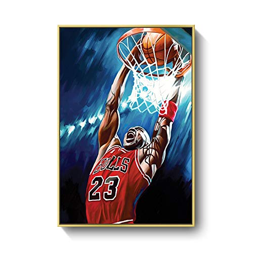 Mengyun Store Kobe Bryant Poster Wall Art Canvas Painting Print Nordic Basketball Player Wall Pictures For Boys Bedroom No Frame B300(50X70Cm)