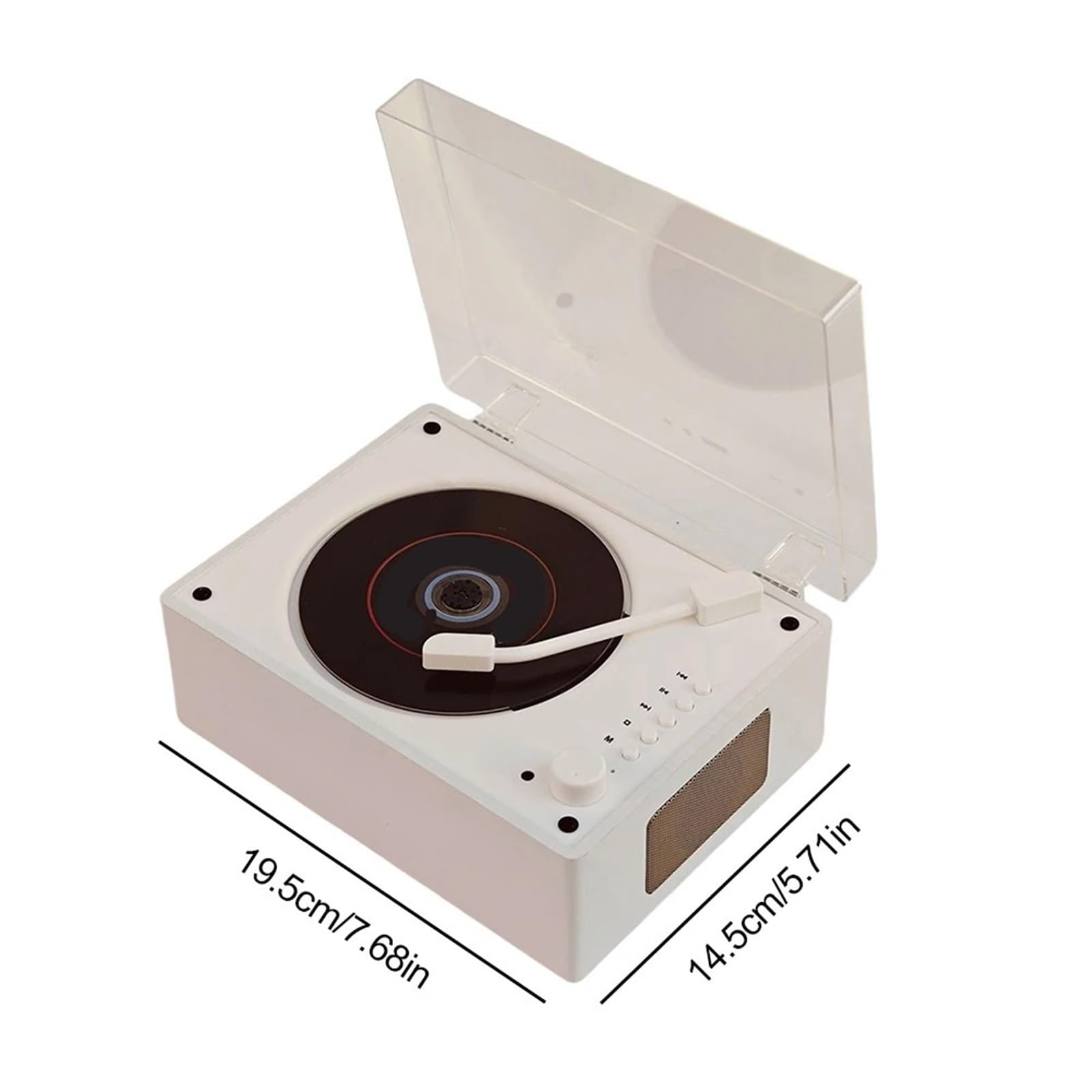 Lettore CD retrò Ricaricabile Supporto CD BT USB 3.5mm Lettore CD Portatile Bluetooth Compatibile 5.0 Lettore Musica Domestica per Telefono