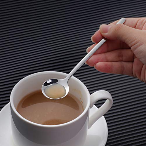 Poylim Stainless Steel 18/10 Demitass Espresso Teaspoons, Set Of 8, Silver Espresso Spoons #TOP5