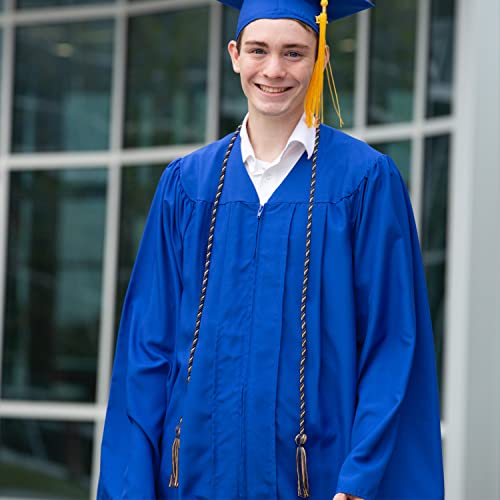 Image of Endea Graduation Single Honor Cord Two-Color (Navy Blue /Antique Gold)