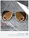 LUENX Aviator Sunglasses for Men Driving Square Polarized Polygon Lens - UV 400 Protection with Accessories(Brown Lens)