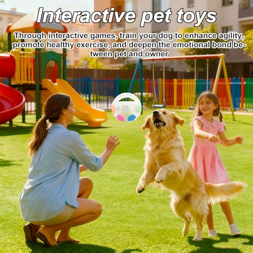 The Mellow Dog Calming Ball, Hundespielzeug Unzerstörbar, Anti Stress Ball Hund, Hundeball mit Handle, Interaktives Hundespielzeug Ba-ll, Antistressball für kleine, mittelgroße und große Hunde Blue)
