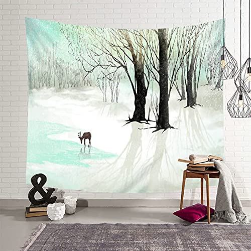 Tapiz de pared de poliéster de 150x150 cm que decora con elegancia en tonos cian