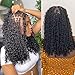 YOUNG BEAUTY Crochet Human Hair Boho Box Braids with Human Hair Curls Pre-looped Crochet Braids Synthetic Braids with Human Hair Curly for Black Women 14inch 3Pack 120Strands