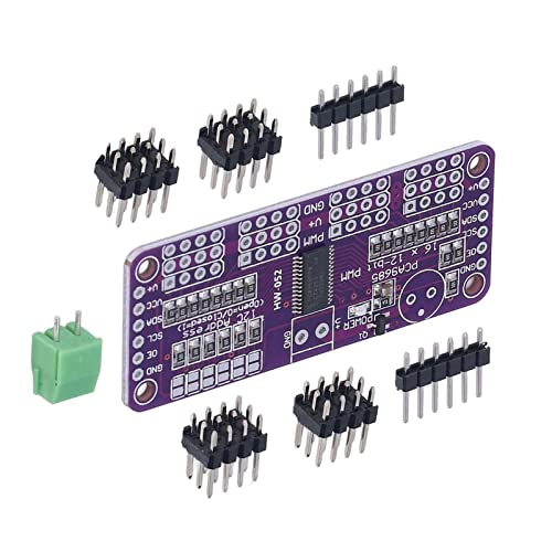 PCA9685 Módulo Controlador de Servo Motor I2C PWM de 16 Canais e 12 Bits para Projetos de Robótica e