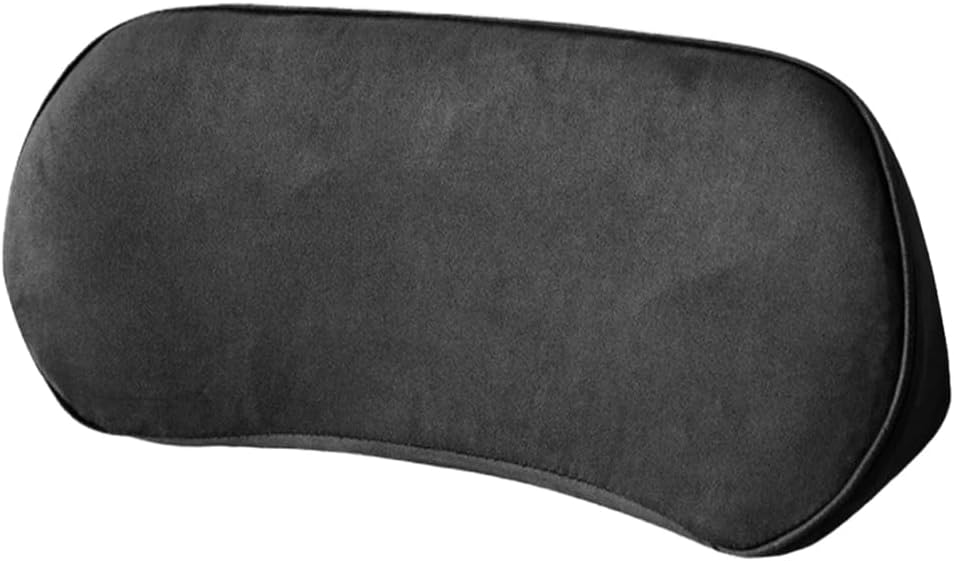 Car Lumbar Support Pillow, Memory Foam Pain Relief Vehicle Lower Back Support Cushion Pad with Strap, Ergonomic Automotive Interior Seat Pillow, Universal for SUV RV Truck (Black)
