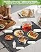 Food Warming Mat Electric Tray: YTLAD Silicone Heating Pad with 6 Level Adjustable Temperature and 5 Hours Timer & Family Lock, Foldable Food Warmers for Parties, Daily Use (Black, 25.6