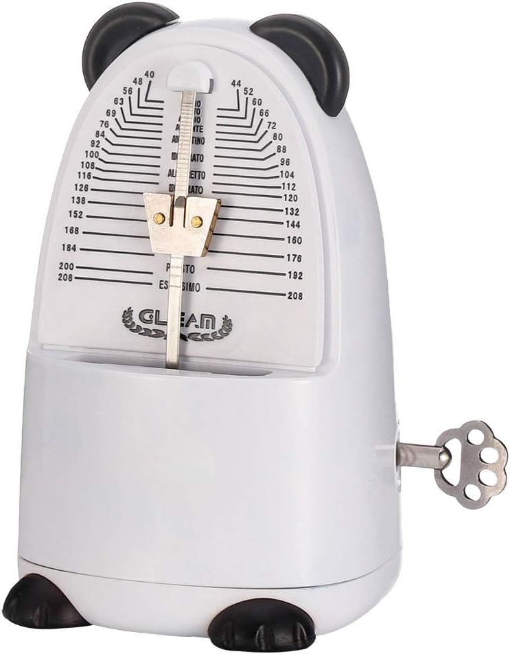 Cartoon Mechanical Metronome for Piano with Bell, Black-Panda