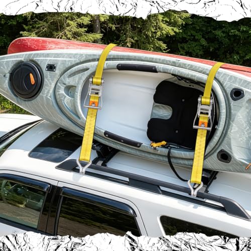 WynWerth 4 Pack Ratchet Straps Heavy Duty, 2" x 20' Tie Down Straps - image 2