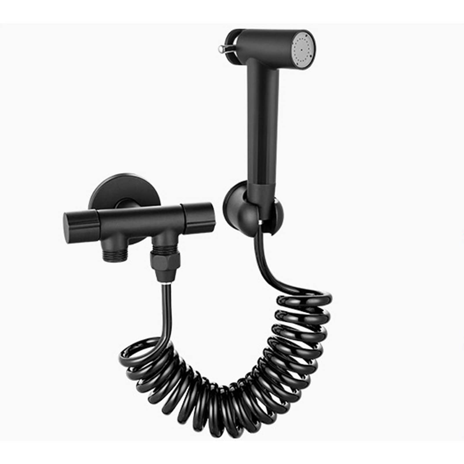 Handgerät Für Die Toilette, Schwarzer Baby-Stoffwindel-Sprühkopf, Tragbarer Hand-Toilettenkopf Mit Bidetschlauch Und Halterung, Für Damenhygiene, Haustierwäsche, 3 M Schlauch
