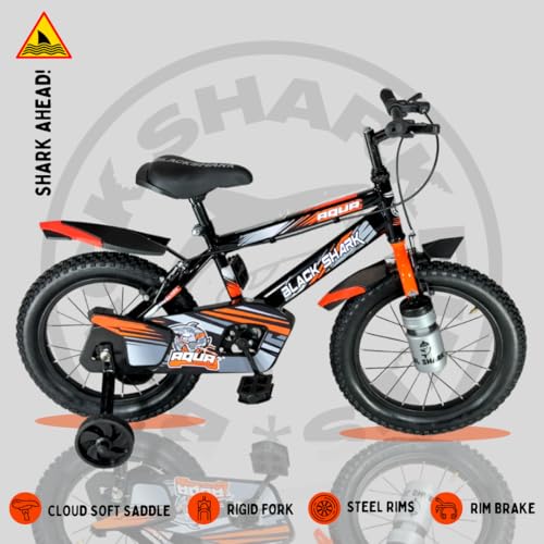 Image of BLACK SHARK Aqua Bikes for Kids Bike Brake | Bicycle for Boys & Girls | Frame | 90% Pre-Assembled |