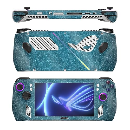 Image of MightySkins Glossy Glitter Skin Compatible with Asus ROG Ally - Blue Strokes | Protective, Durable High-Gloss Glitter Finish | Easy to Apply