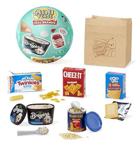 MGA's Miniverse Real Brands, 6-Pack, Mini Collectibles - Mystery Blind Packaging, Food Brands,...
