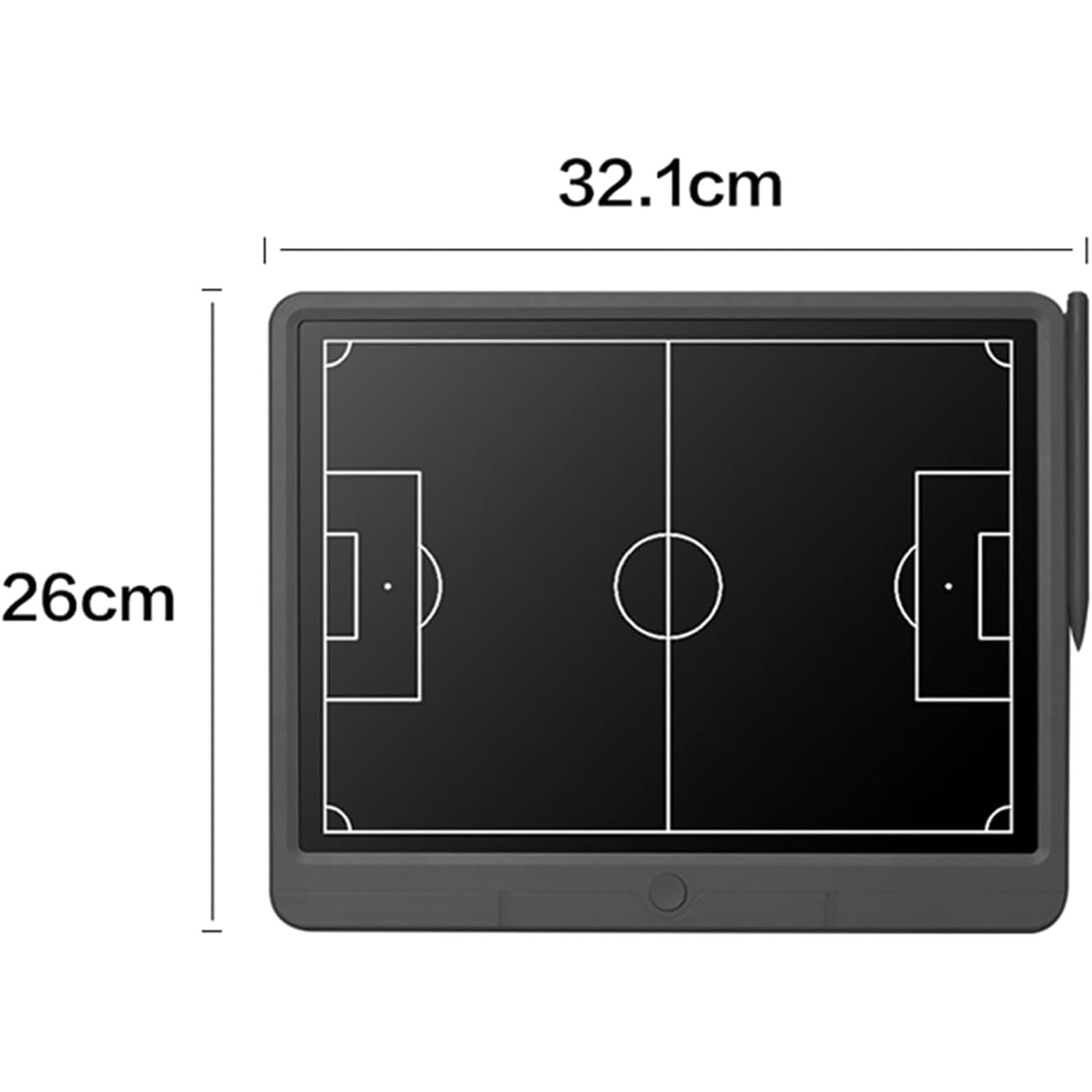 Tablica do treningu taktycznego LCD 15", taktyczna tablica do znaków, elektroniczna tablica taktyczna do piłki nożnej, z wyłącznikiem eliminującym/blokady jednym dotknięciem i długopisem, do