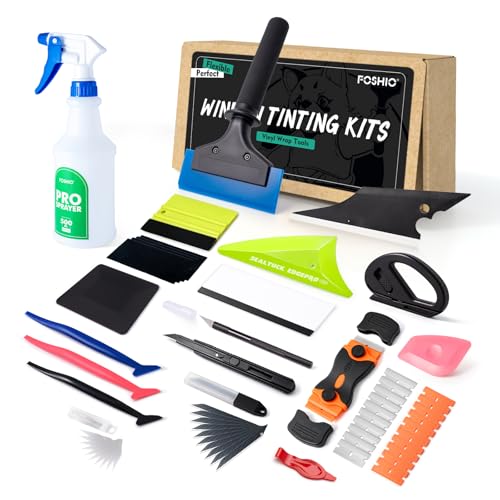 FOSHIO Window Tint Kit, Car Window Tint Tools Kit Vinyl Wrap Tool...