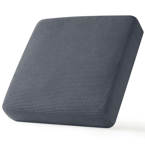 Image of Chunyi Jacquard Polyester Spandex Cushion Slipcover (Chair Cushion, Gray)