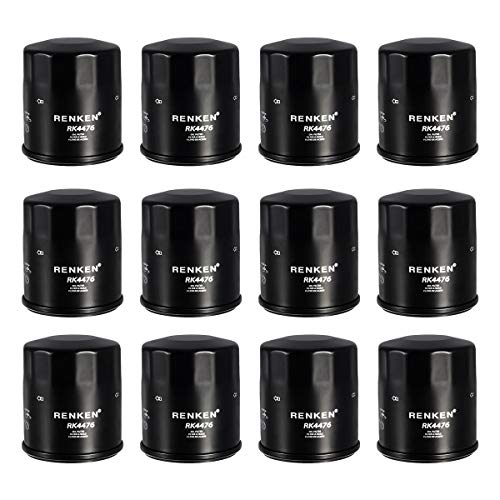 RENKEN RK4476 Oil Filter for PH4967 PH4386 L14476 51394 Pack of 12