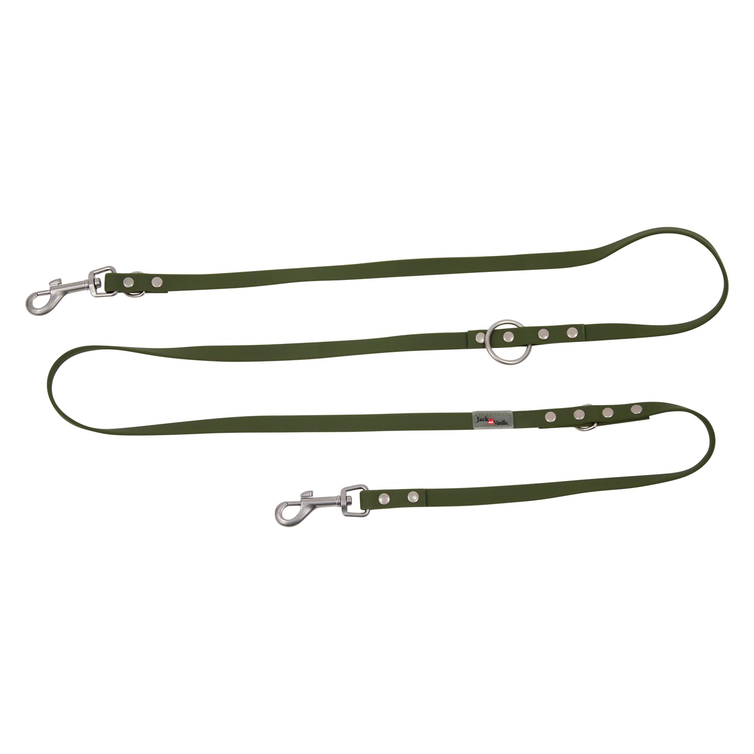 Leiband verde de perro JV Sport talla única con mosquetón resistente